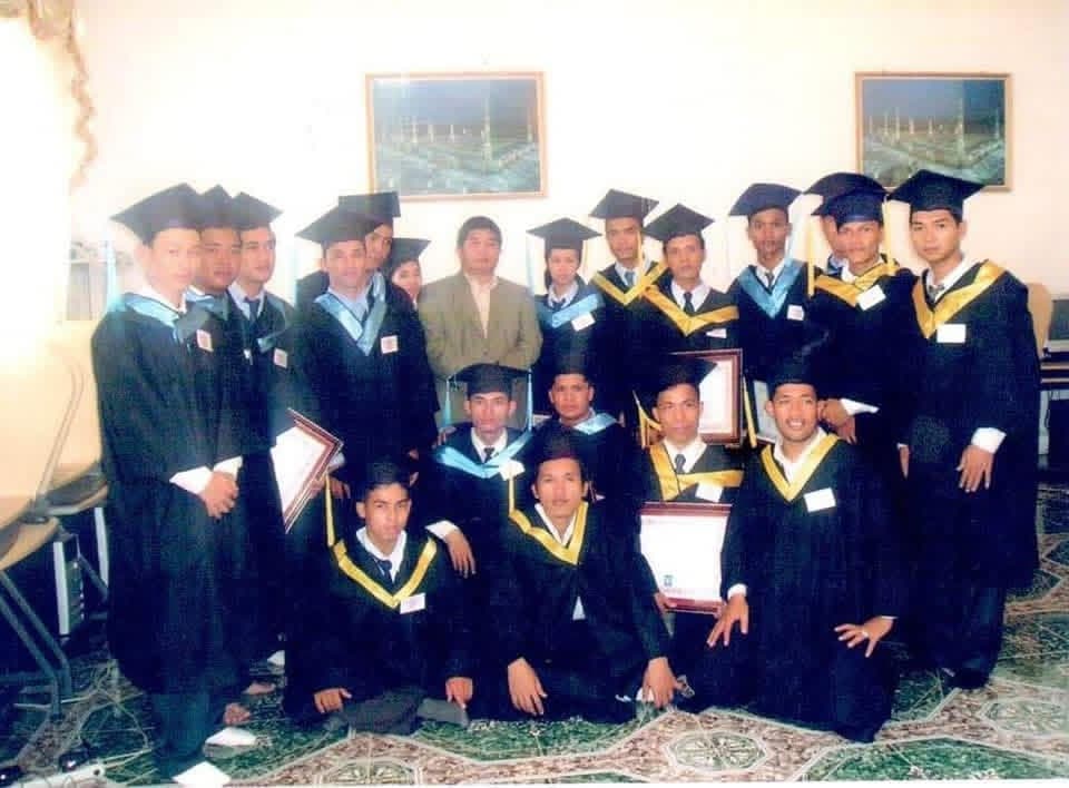 Ahmad Yahya with Cham graduates